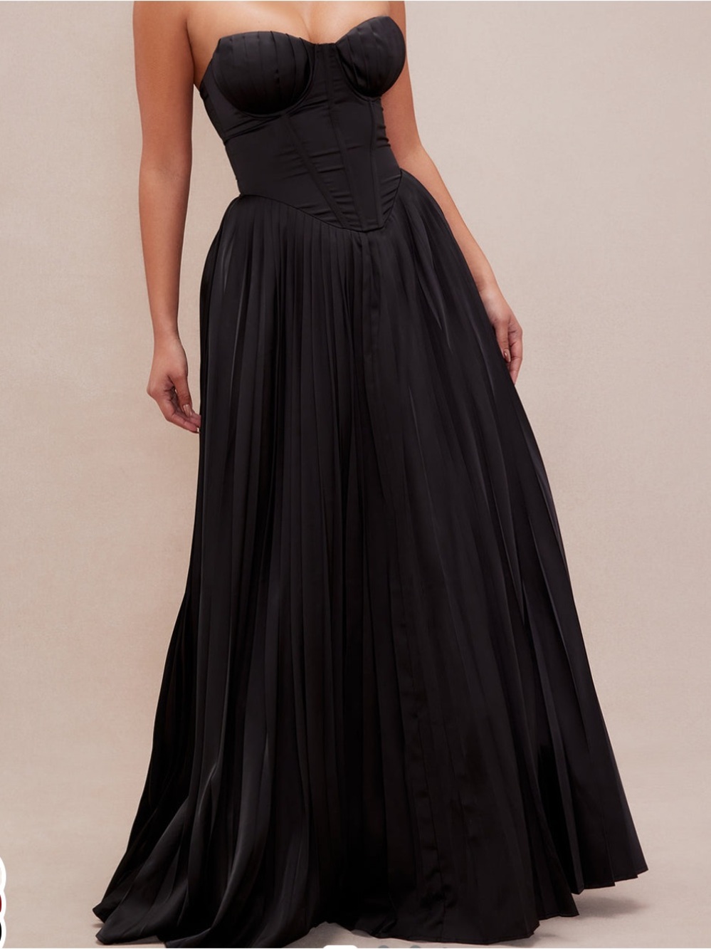 Satin Gown - Black